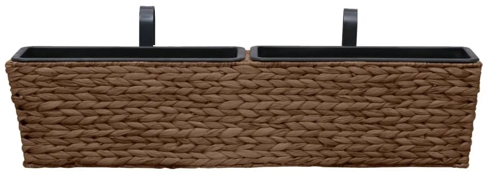 Floreiras de pendurar 2 pcs jacinto de água castanho