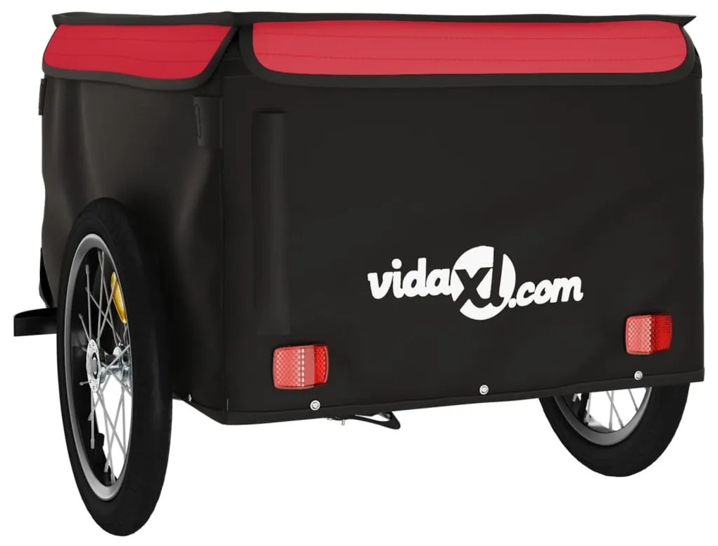 Reboque para bicicleta 45 kg ferro preto e vermelho