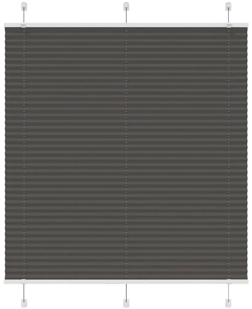 Preto Plissada Cega 120x150 cm Largura Tecido 119,4cm Poliéster