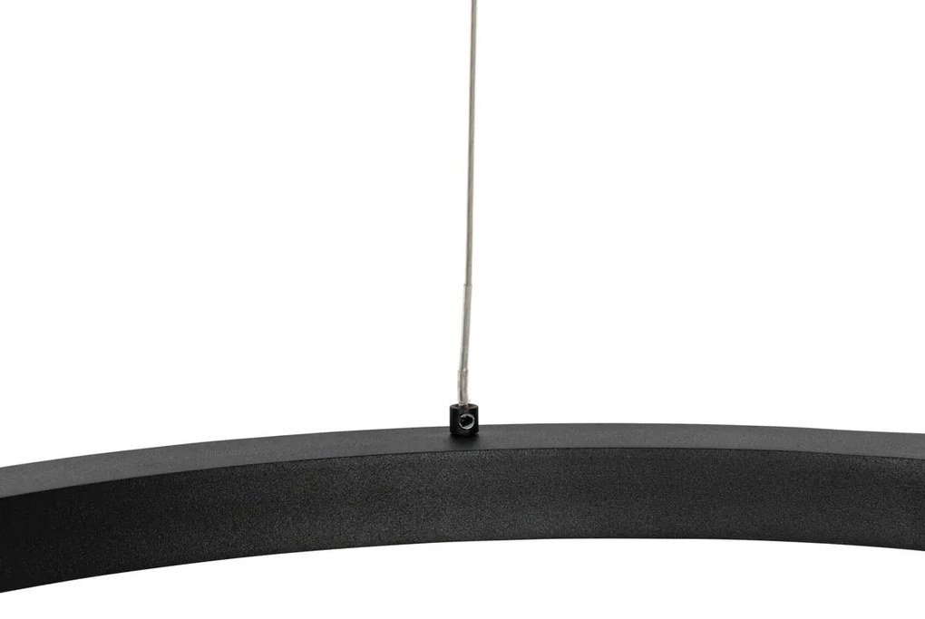 Candeeiro de suspensão inteligente preto 60 cm com LED e RGBW - Girello