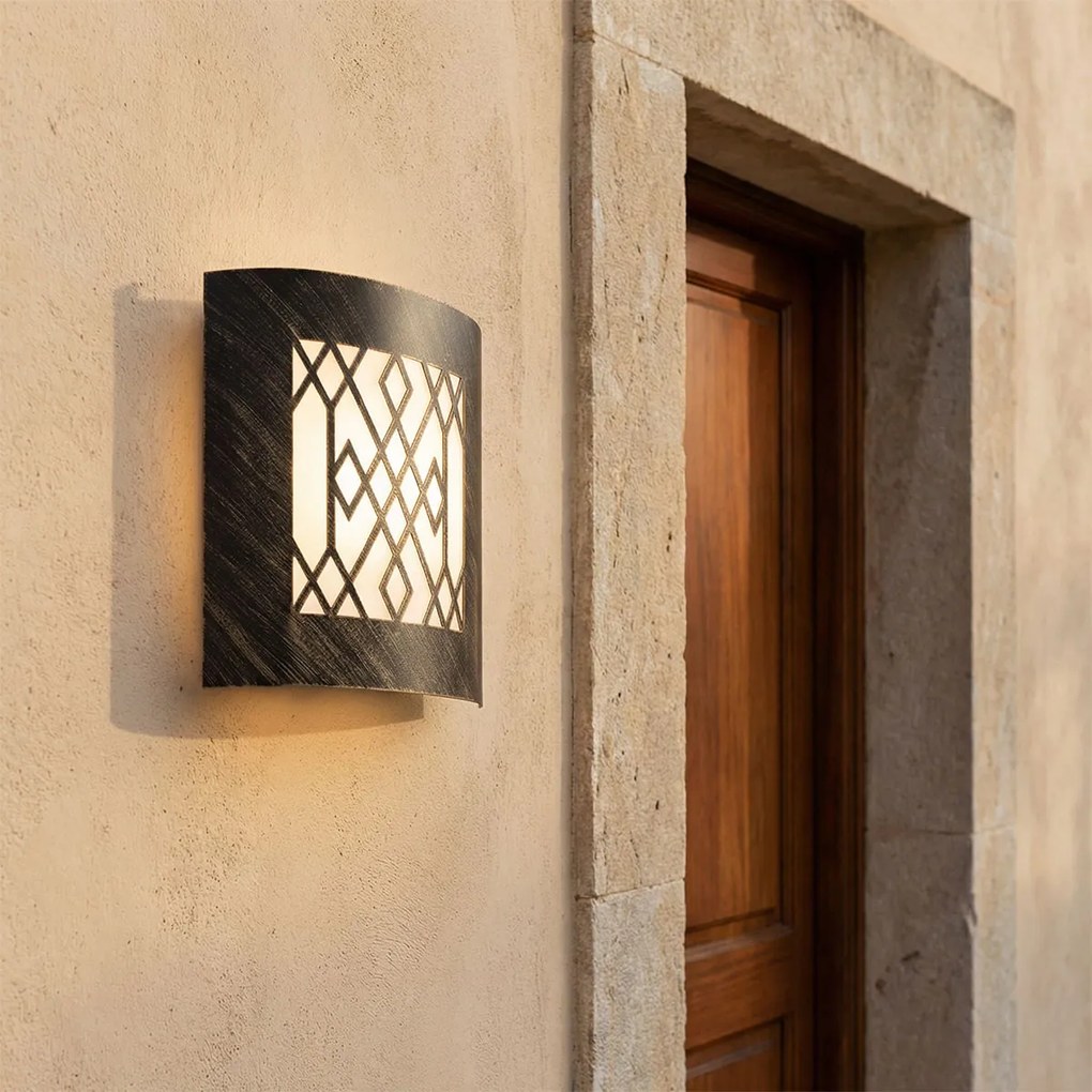 Candeeiro de parede exterior moderno castanho ferrugem IP44 - Emmerald Classic