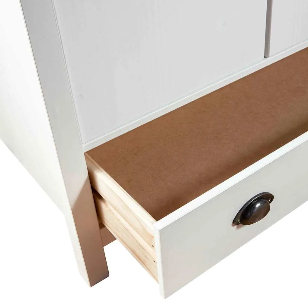 Roupeiro 2 portas Hill 89x50x170 cm pinho maciço branco
