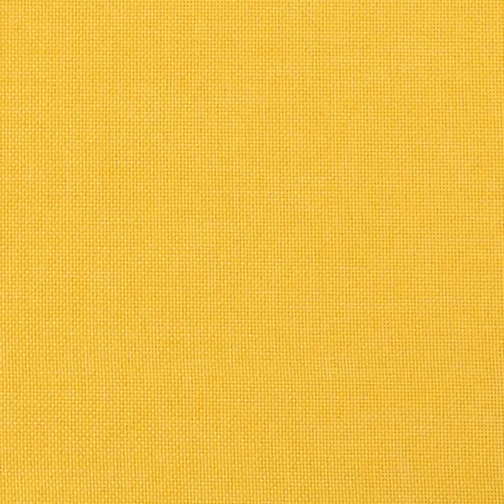 Apoio de pés 45x29,5x35 cm tecido amarelo mostarda