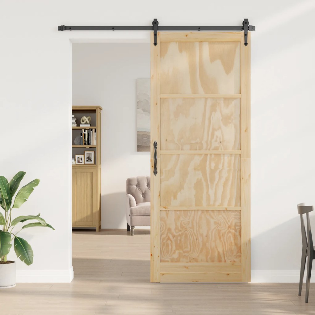 vidaXL Porta Interior "ORKDAL" 83x232x4 cm de Madeira Sólida de Pinho