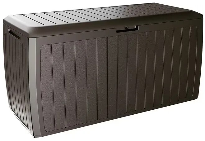 Caixa arrumação almofadas jardimcom tampo 117 x 47 x 60 cm Board Plus 290L Rodas Castanho
