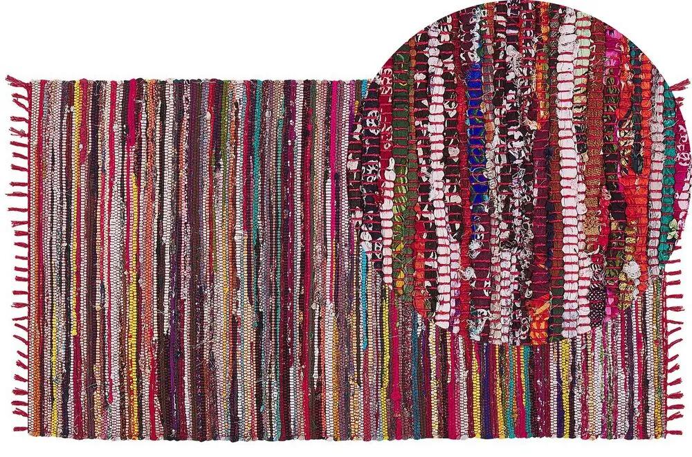 Tapete em algodão multicolor 80 x 150 cm DANCA Beliani