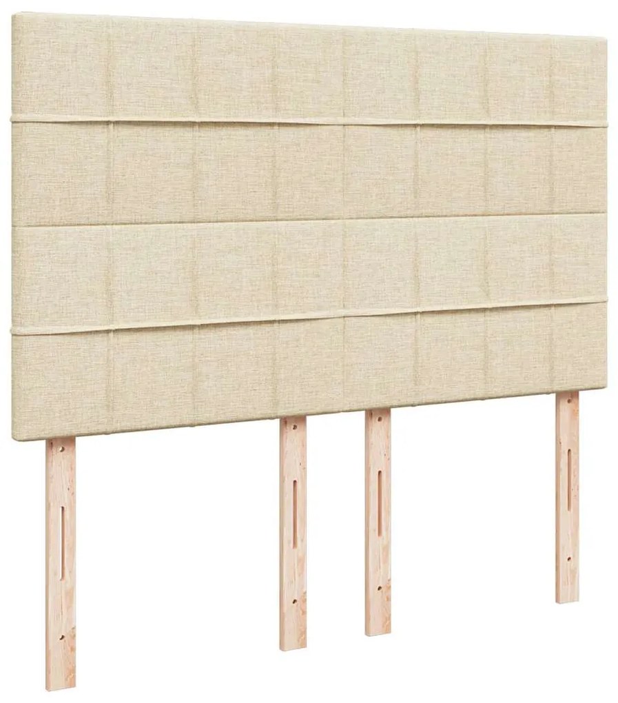 Cama com molas/colchão 140x200 cm tecido cor creme