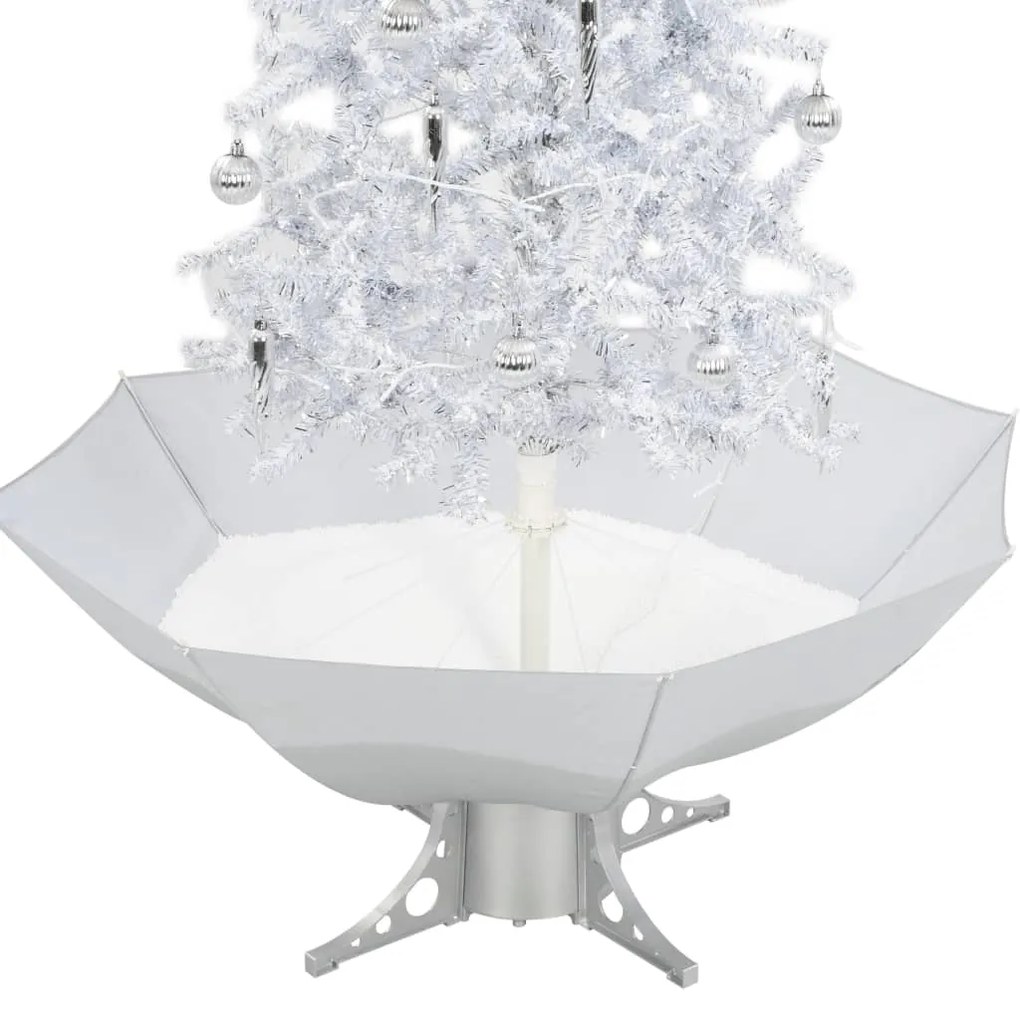 Árvore de Natal c/ neve base formato guarda-chuva 170 cm branco