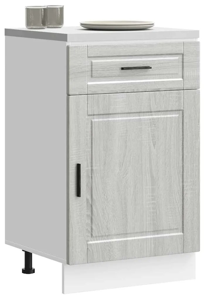 vidaXL Armário base de cozinha Porto derivados madeira cinzento sonoma