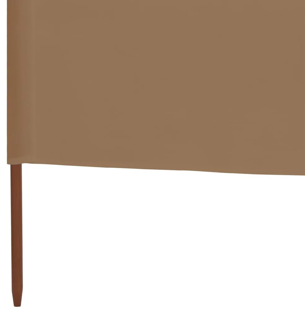 Para-vento com 5 painéis em tecido 600x80 cm cinza-acastanhado