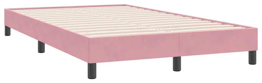 Cama com molas/colchão 120x220 cm veludo rosa