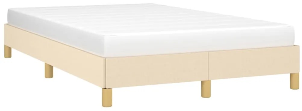Estrutura de cama sem colchão 120x200 cm tecido cor creme