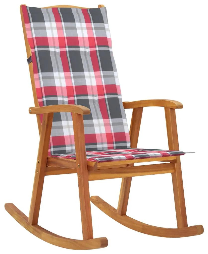 3064192 vidaXL Cadeira de baloiço com almofadões madeira de acácia maciça