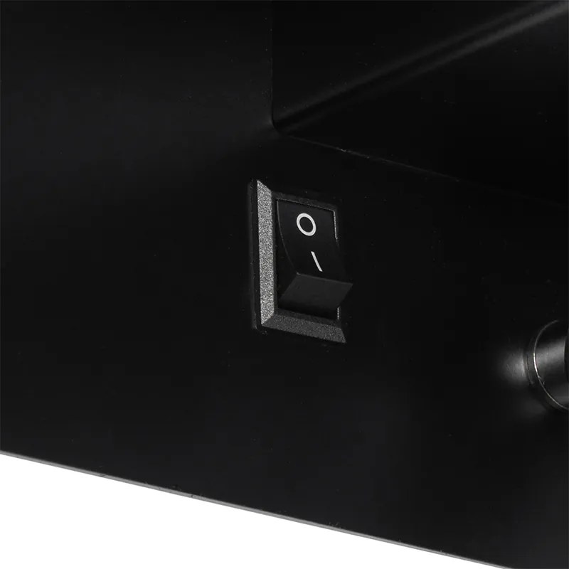 Candeeiro de parede moderno preto com LED e USB - Thijs