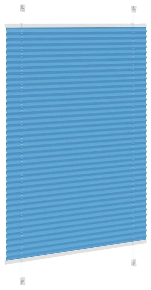 Azul Plissada Cega 85x100 cm Largura Tecido 84,4 cm Poliéster