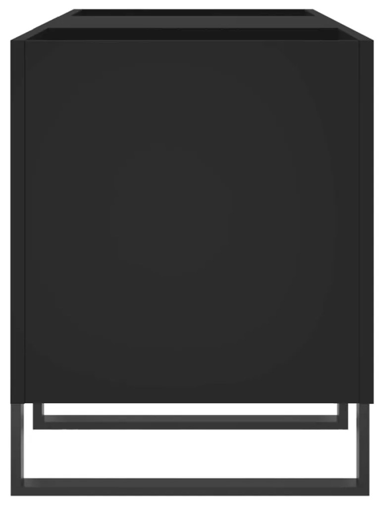 Armário para discos 121x38x48 cm derivados de madeira preto