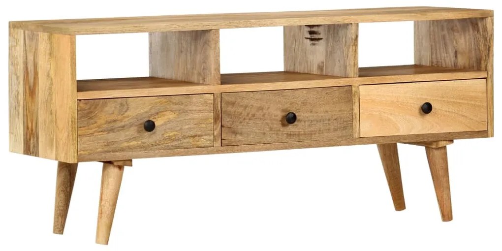 Móvel de TV 110x36x50 cm madeira de mangueira maciça