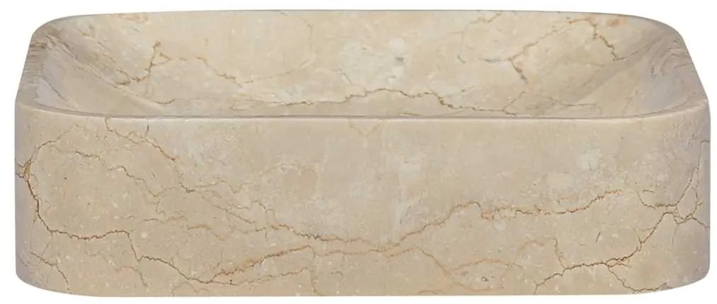 Lavatório 40x40x10 cm mármore cor creme