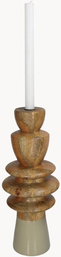 Castiçais em madeira de manga Maya, conjunto de 2