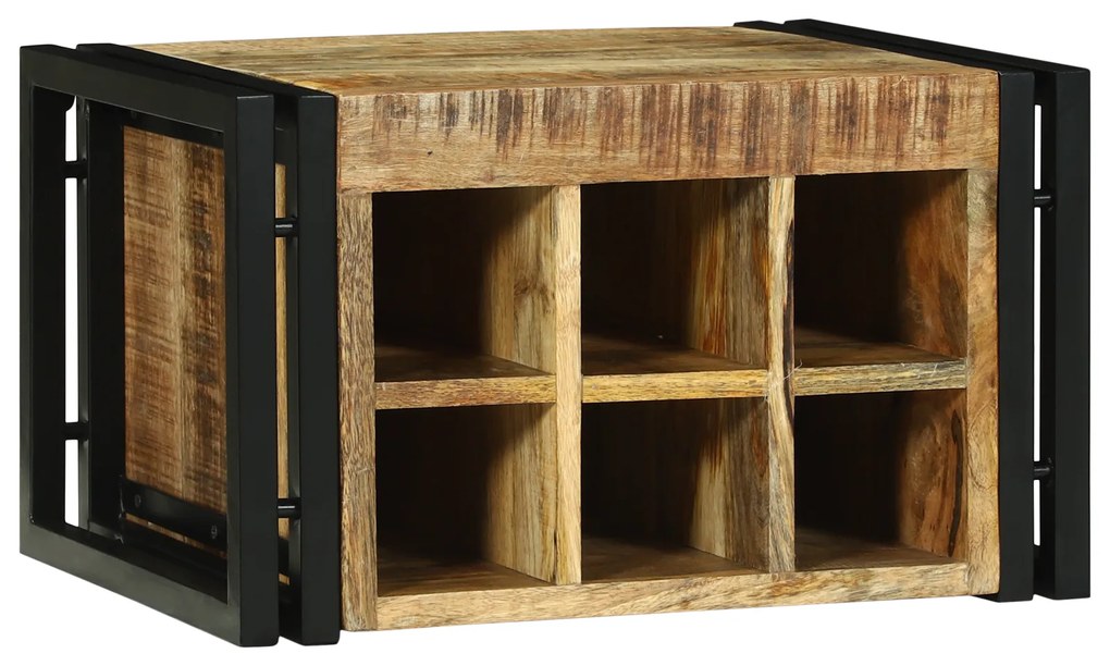 vidaXL Apoio de Vinho 46x35x27,5 cm em Madeira Sólida de Mangueira Resistente