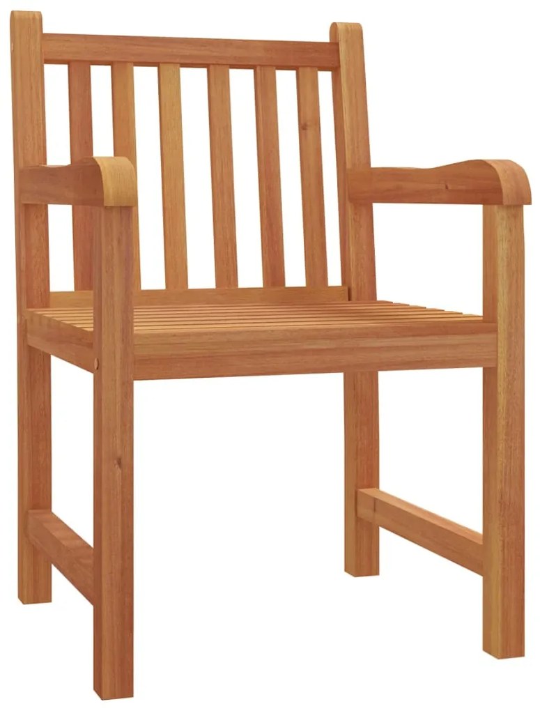 4 pcs conjunto de jantar p/ jardim madeira de teca maciça