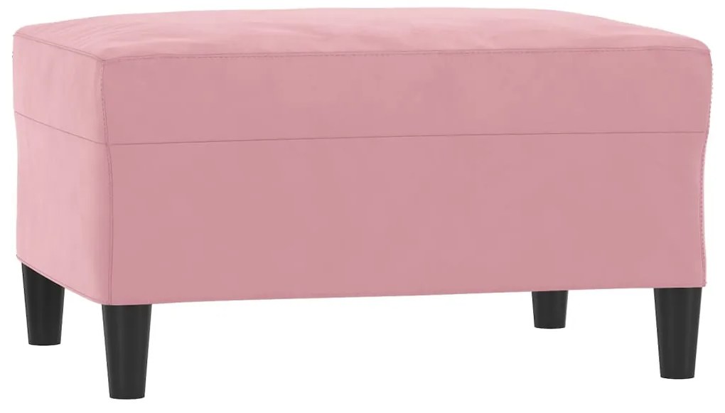 4 pcs conjunto de sofás com almofadões veludo rosa