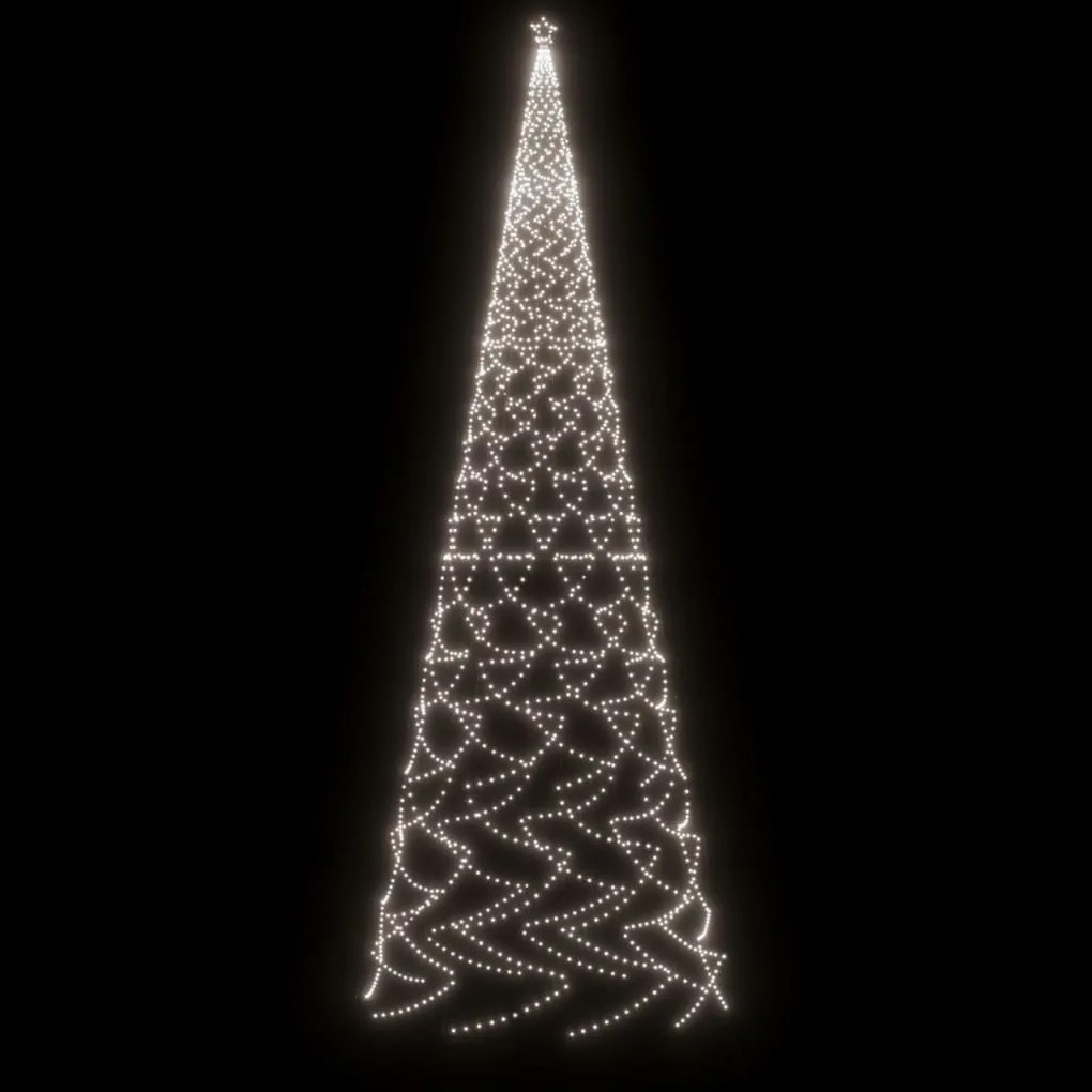 Árvore de Natal com espigão 3000 luzes LED 800 cm branco frio