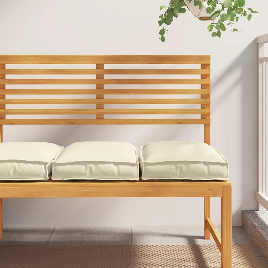 vidaXL Almofadas de Palete para Assento 2 pcs Creme 40x40x8 cm Tecido Oxford