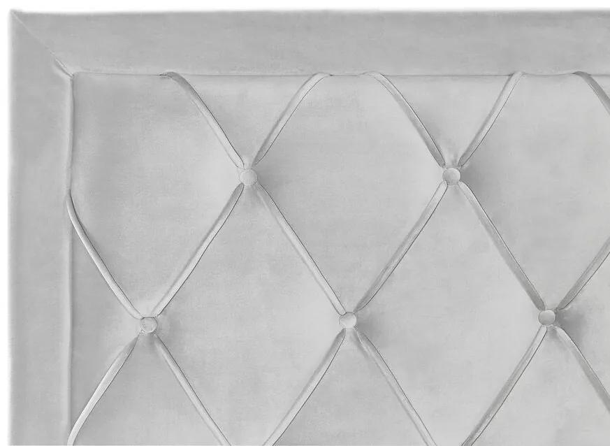 Cama com arrumação em veludo cinzento claro 160 x 200 cm LIEVIN Beliani