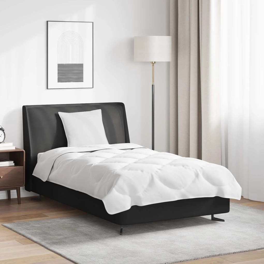 vidaXL Conjunto de Edredom com travesseiro 2 pcs Branco Microfibra