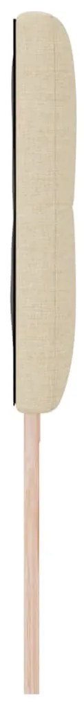 Cabeceira vidaXL Botões Estofados Creme 200 cm Tecido
