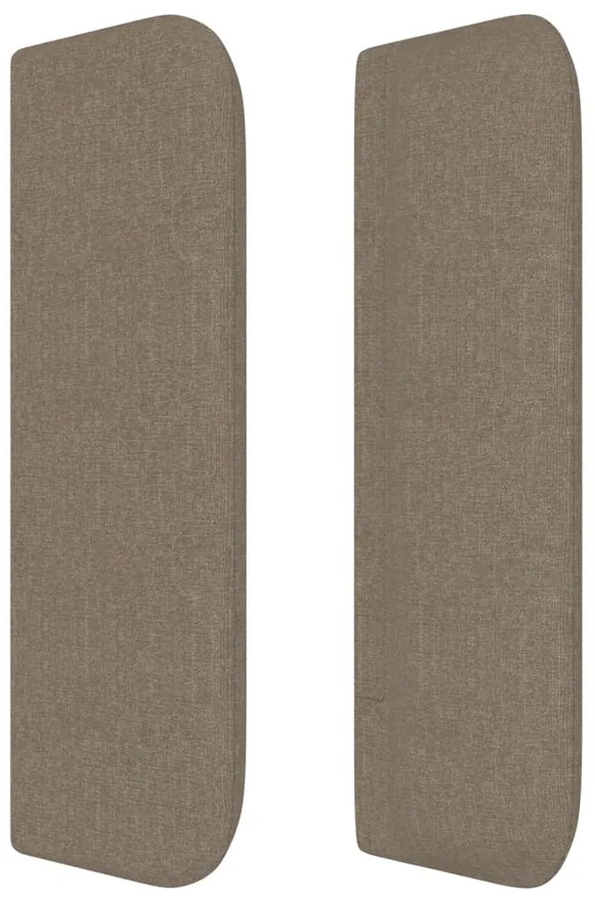 Cabeceira cama abas tecido 163x16x78/88 cm cinzento-acastanhado