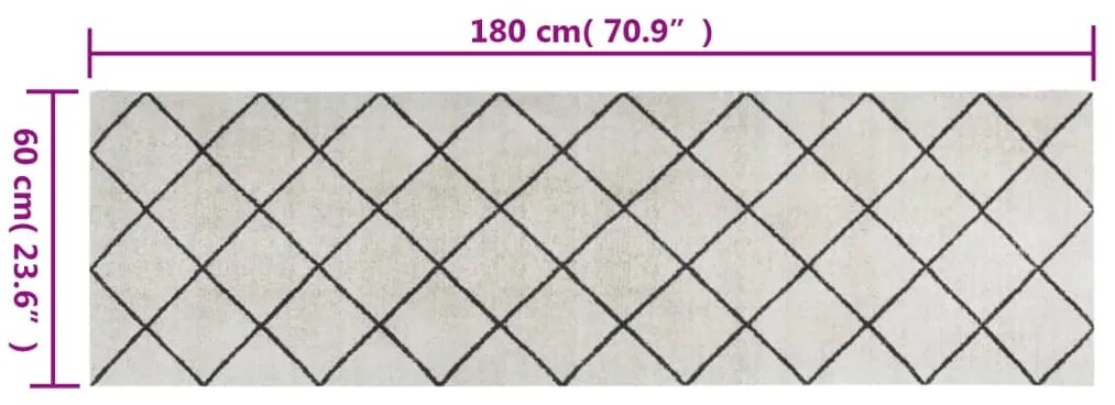 Tapete de cozinha lavável 60x180 cm veludo padrão quadrados