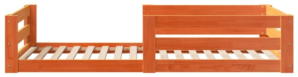 Cama sem colchão 70x140 cm madeira de pinho maciça castanho-mel