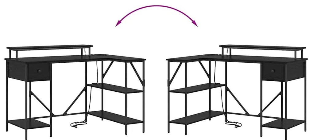 Mesa Carvalho preto 120 x 79 x 86.5 cm Madeira processada