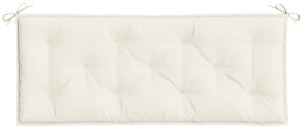 Almofadões banco jardim 2pcs 120x50x7cm mesclado creme