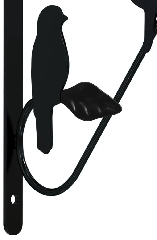 Suportes suspensos para cestos 4pcs aço preto