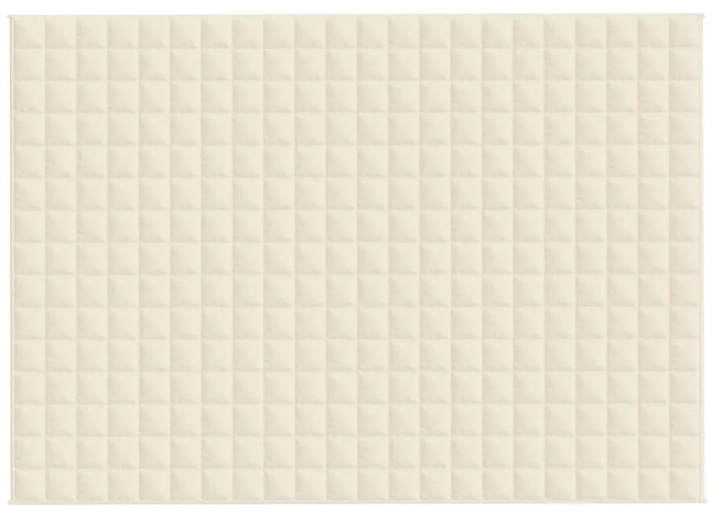 Manta pesada 11 kg 155x220 cm tecido creme-claro