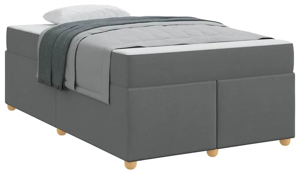 Estrutura de cama com colchão Cinzento escuro 120 x 200 cm