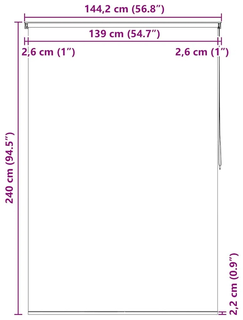 Estore de role para o duche 140x240 cm Splash