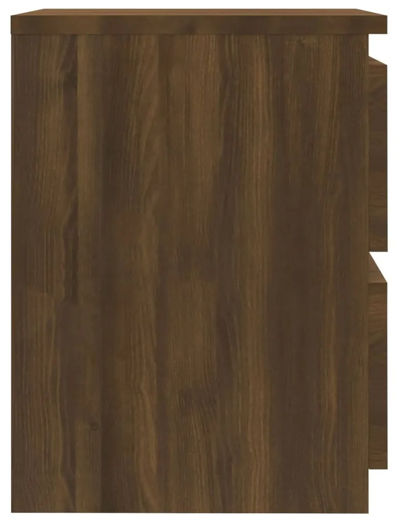 Mesa cabeceira 30x30x40 cm madeira processada carvalho castanho