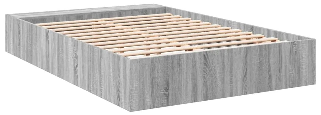 Estrutura de cama 120x200 cm derivados de madeira cinza sonoma
