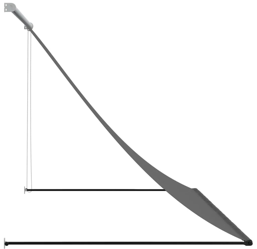 Toldo retrátil 250x150 cm tecido e aço antracite