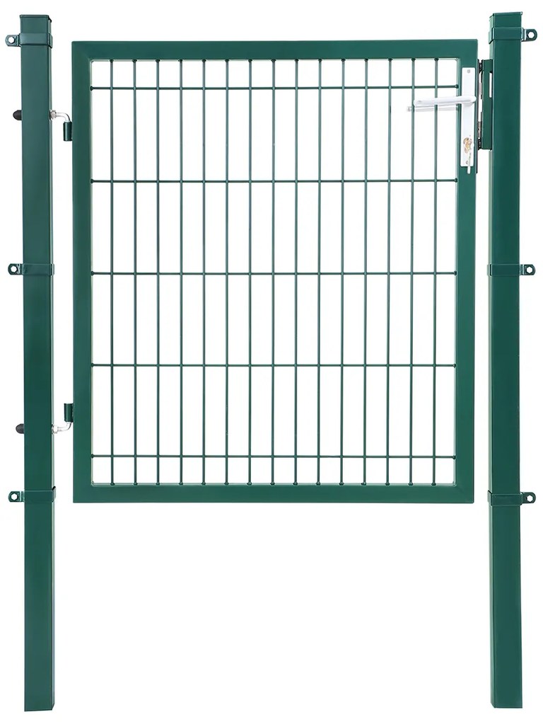 Portão de jardim com porta 106 x 6 x 145 cm Verde