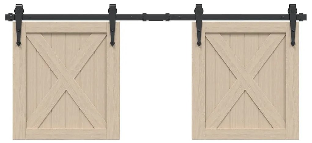 Kit p/ porta de armário deslizante 122 cm aço carbono