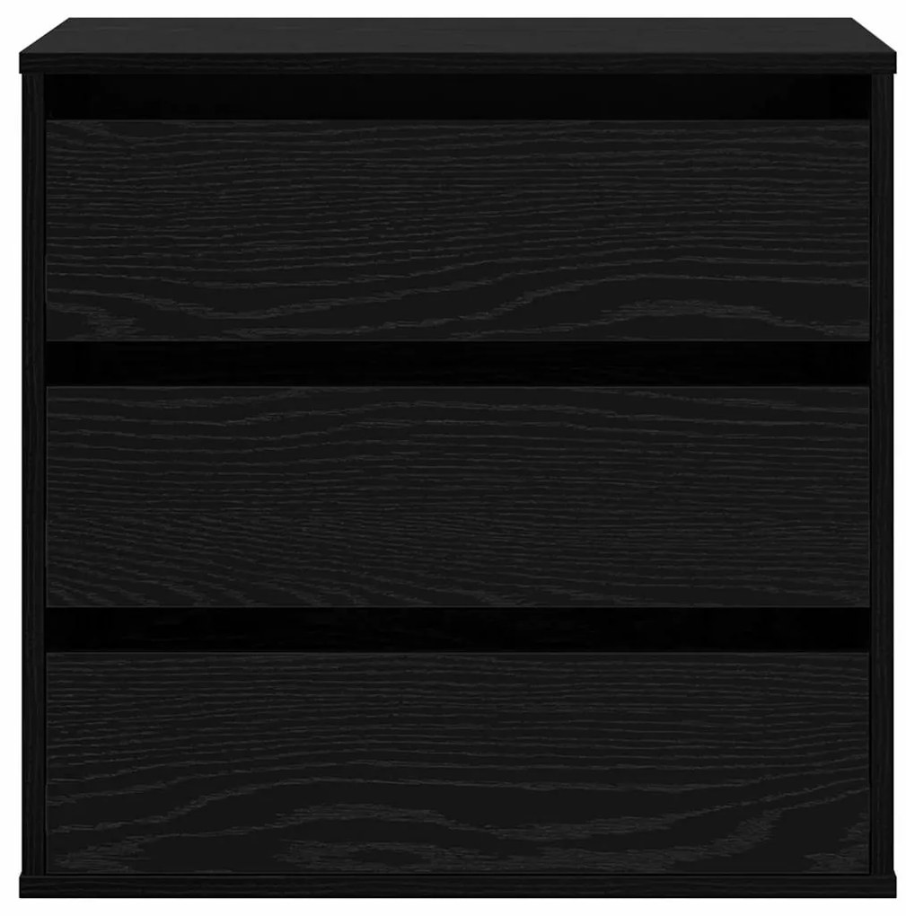 Cômoda de Canto Carvalho Preto 60x41x58 cm Madeira de Engenharia