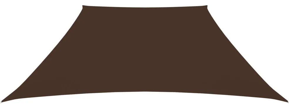 Para-sol estilo vela tecido oxford trapézio 3/4x3 m castanho
