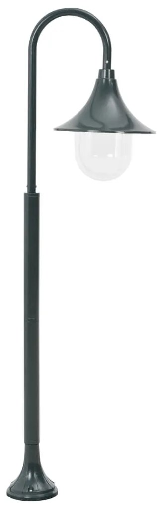 Candeeiro de pé para jardim E27 120 cm alumínio verde escuro
