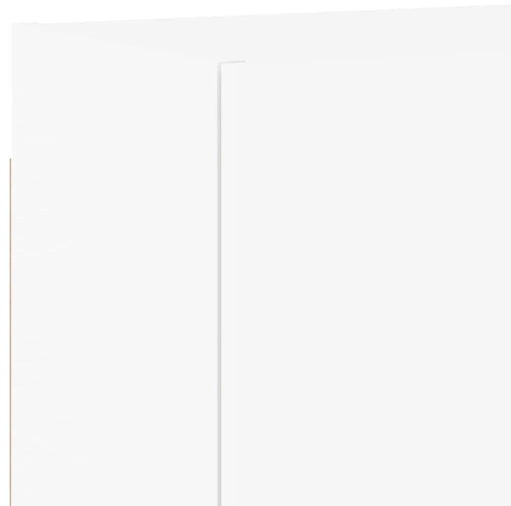 6 pcs móveis de parede p/ TV derivados de madeira branco