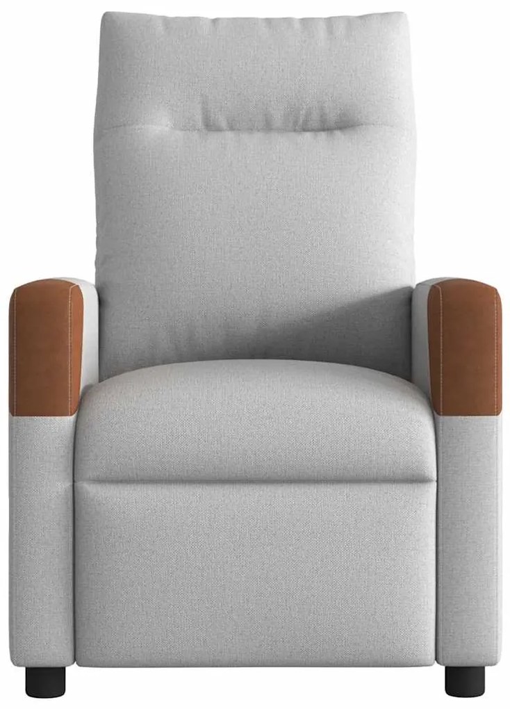 Poltrona massagens reclinável elétrica tecido cinzento-nublado